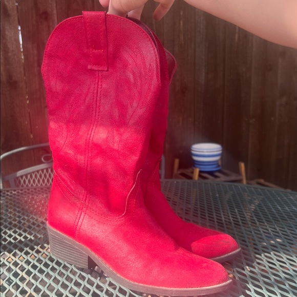 Rampage Shoes - Rampage Women’s Red Heeled Cowboy Cowgirl Western Boots Size 6.5